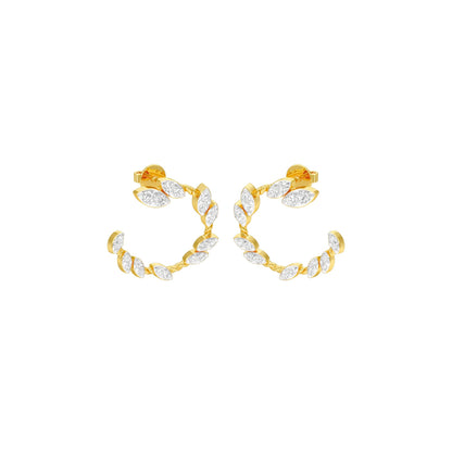 Petal Trail Diamond Stud Earrings 18 KT / Yellow Gold