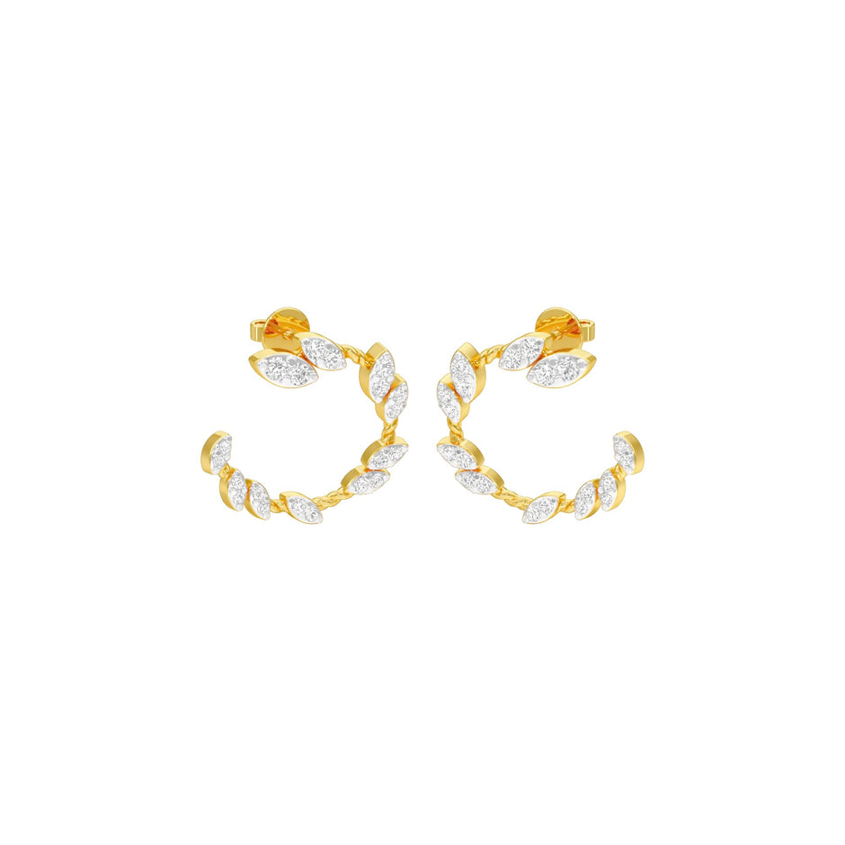 Petal Trail Diamond Stud Earrings 18 KT / Yellow Gold