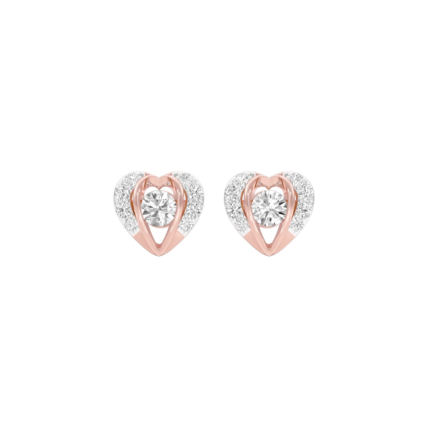 Mini Memento Diamond Stud Earrings 18 KT / Rose Gold