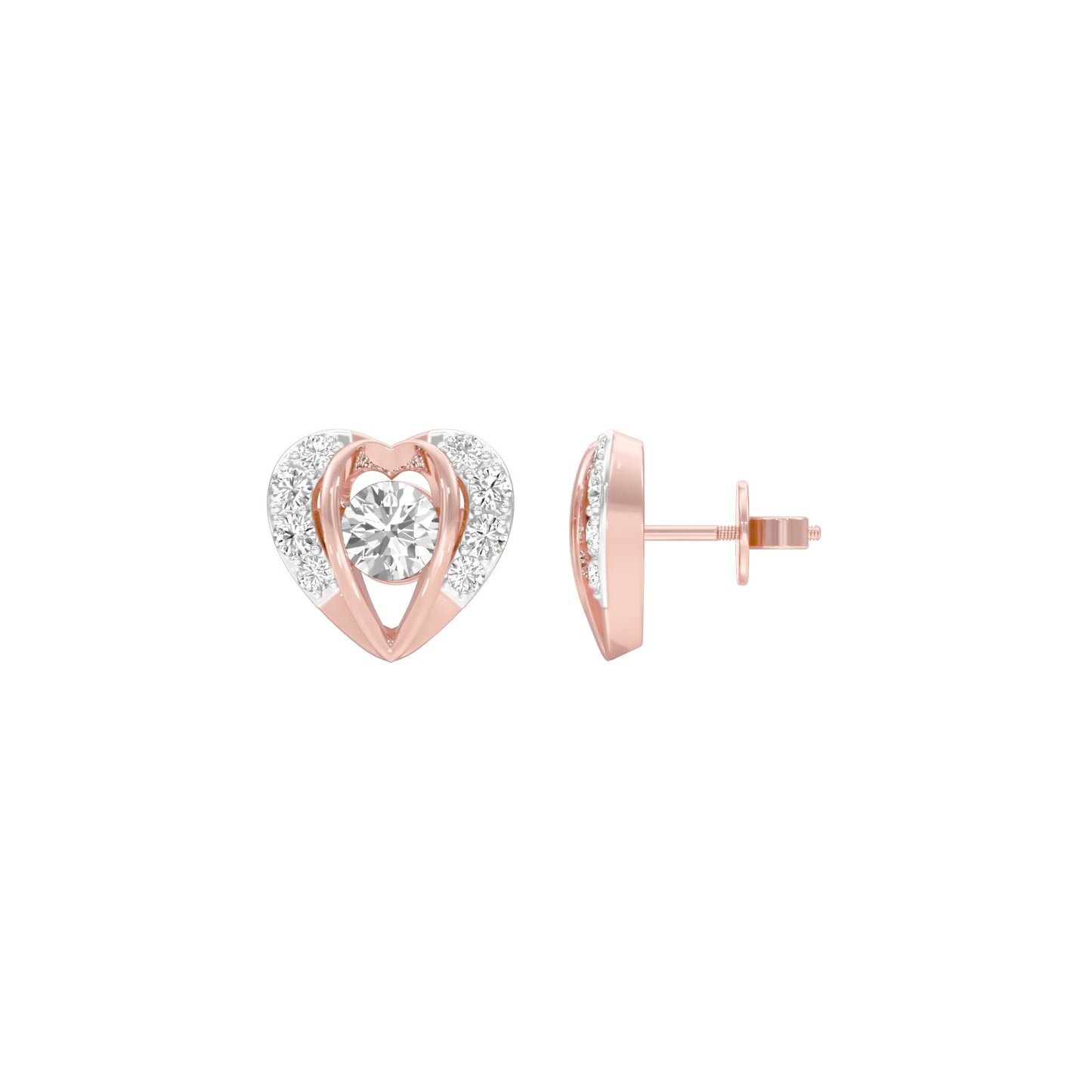 Mini Memento Diamond Stud Earrings 18 KT / Rose Gold