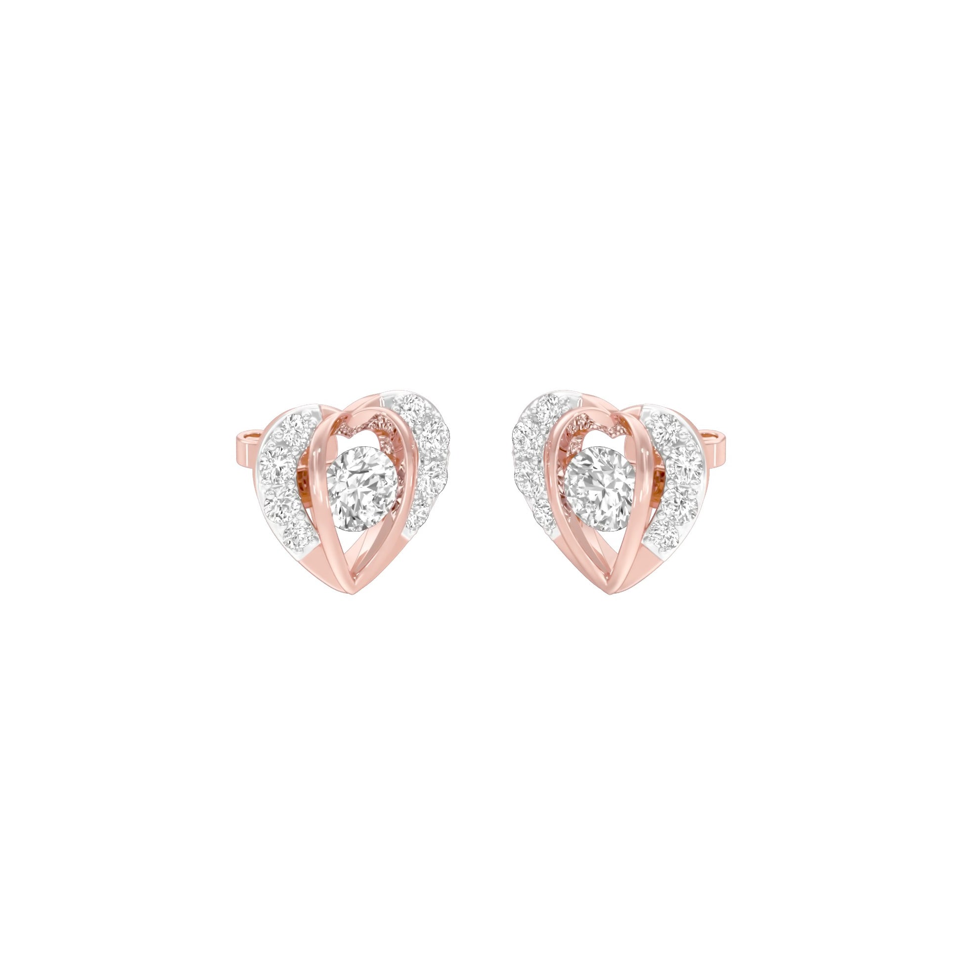 Mini Memento Diamond Stud Earrings 18 KT / Rose Gold