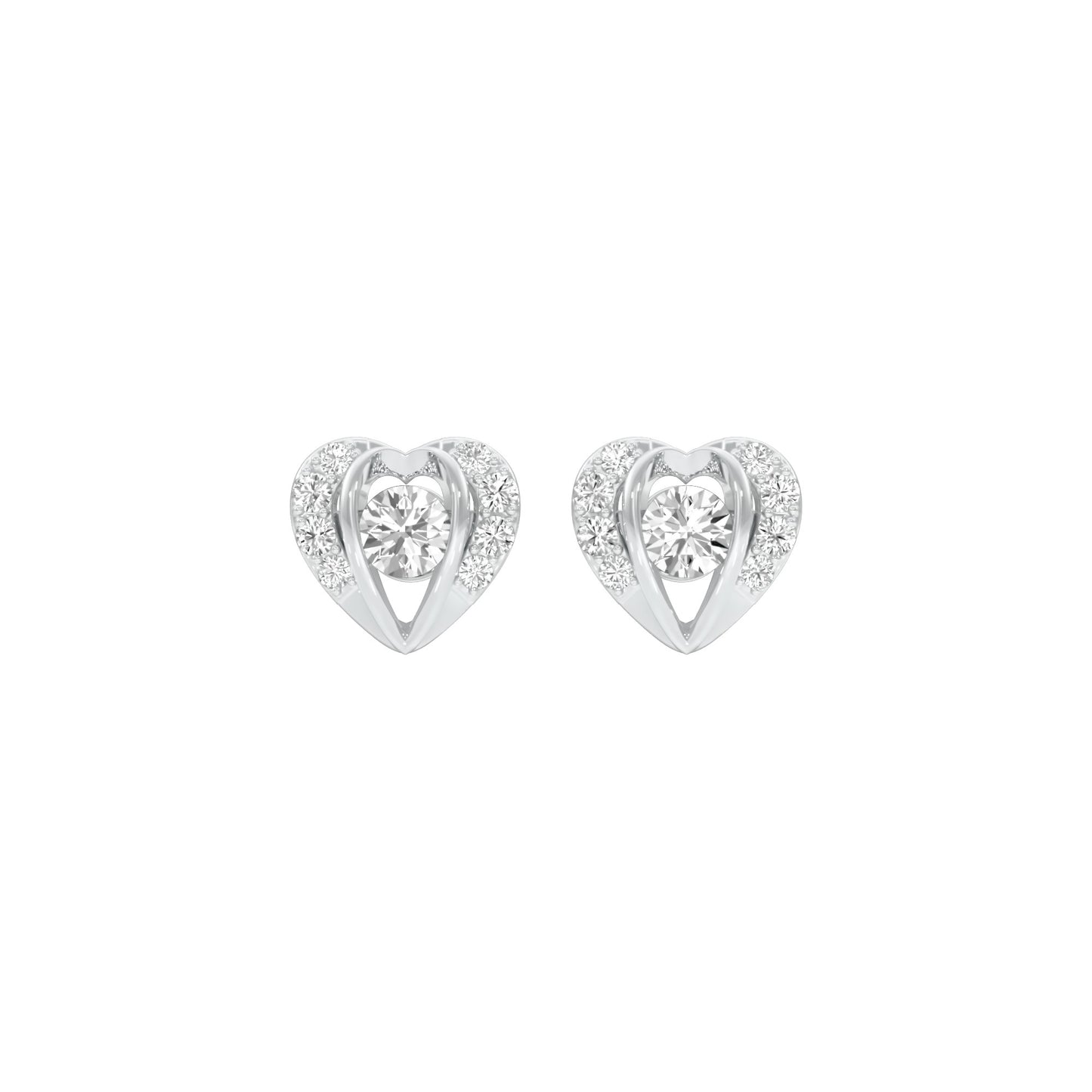 Mini Memento Diamond Stud Earrings 18 KT / White Gold