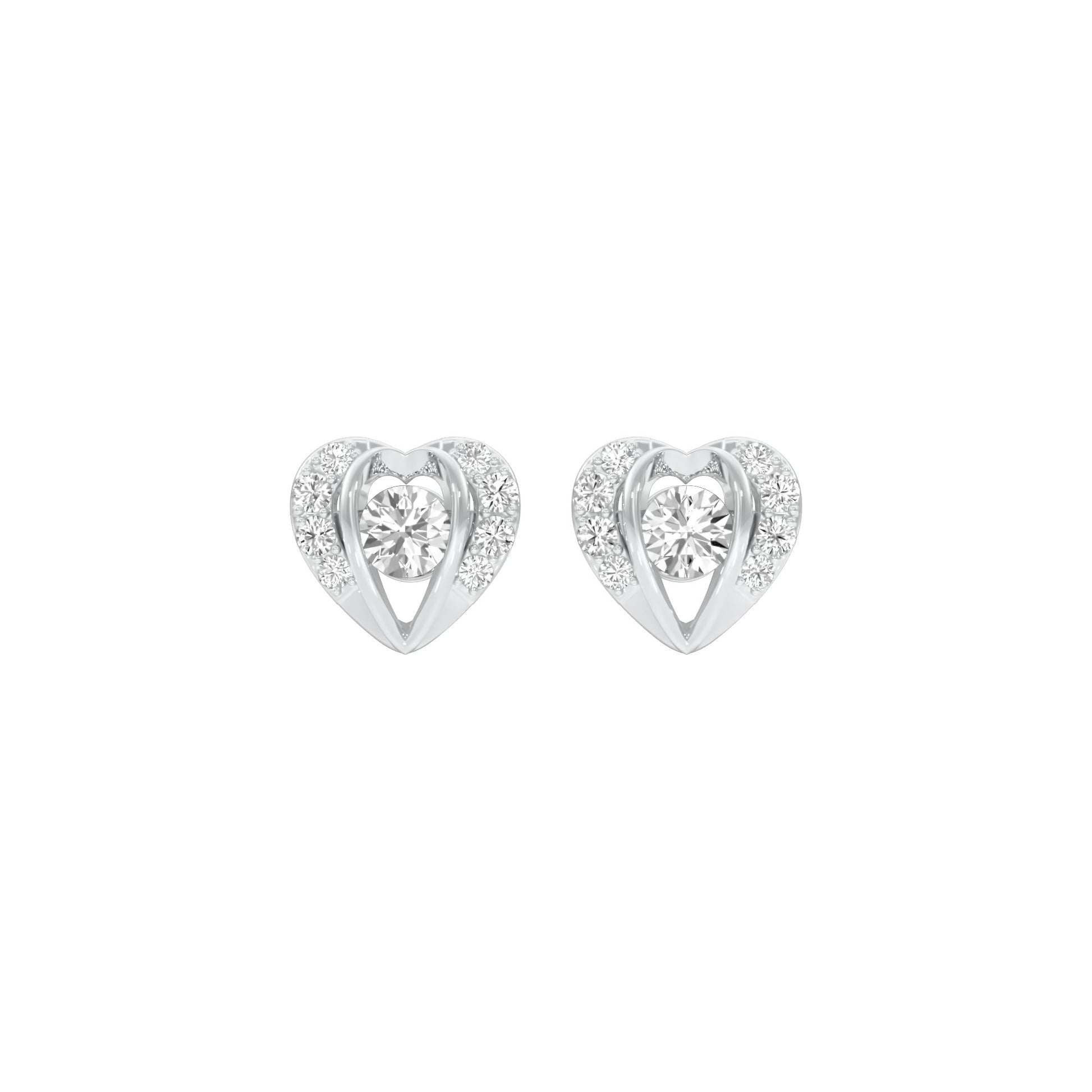 Mini Memento Diamond Stud Earrings 18 KT / White Gold