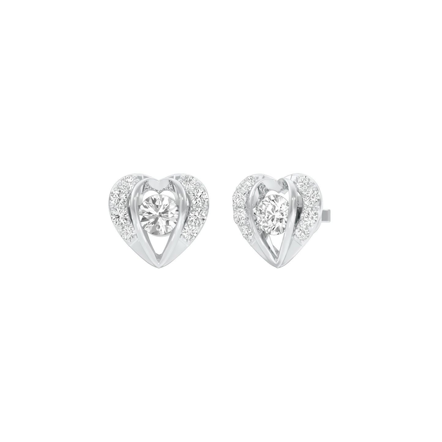 Mini Memento Diamond Stud Earrings 18 KT / White Gold