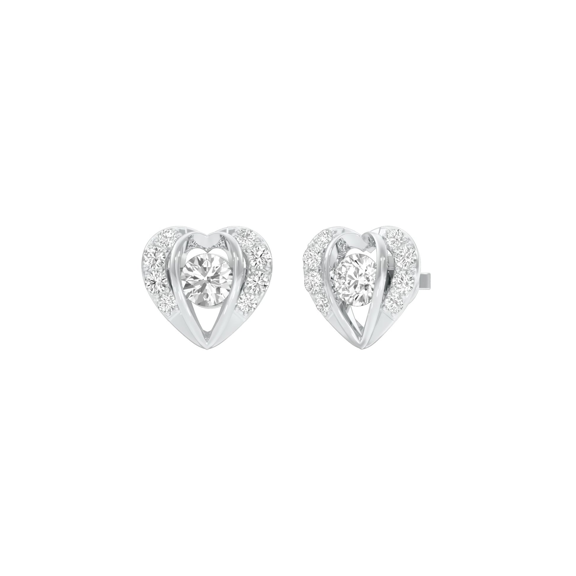 Mini Memento Diamond Stud Earrings 18 KT / White Gold