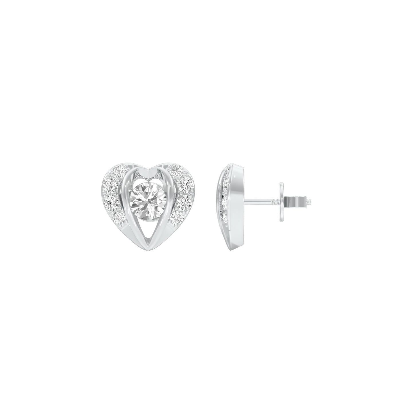 Mini Memento Diamond Stud Earrings 18 KT / White Gold