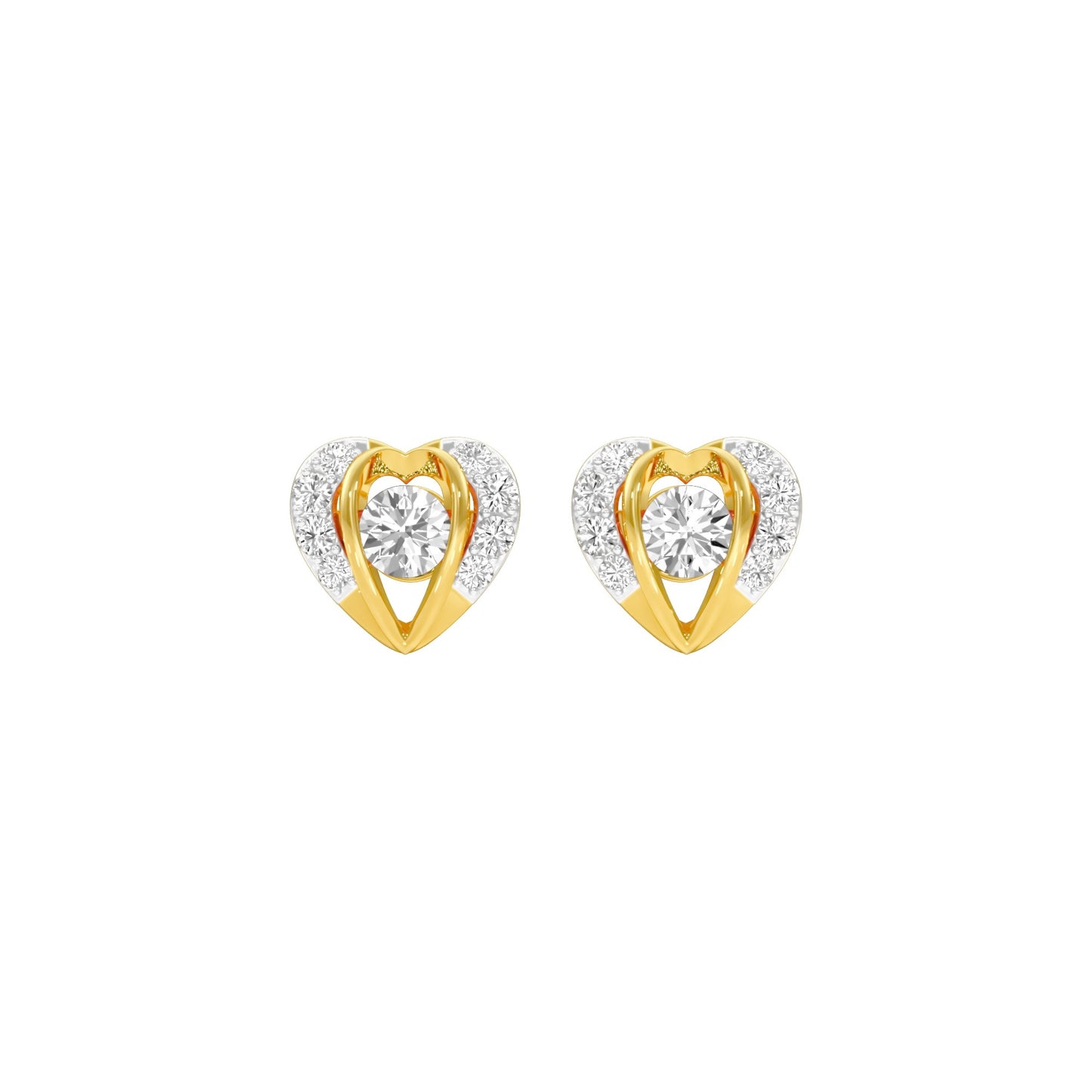 Mini Memento Diamond Stud Earrings 18 KT / Yellow Gold