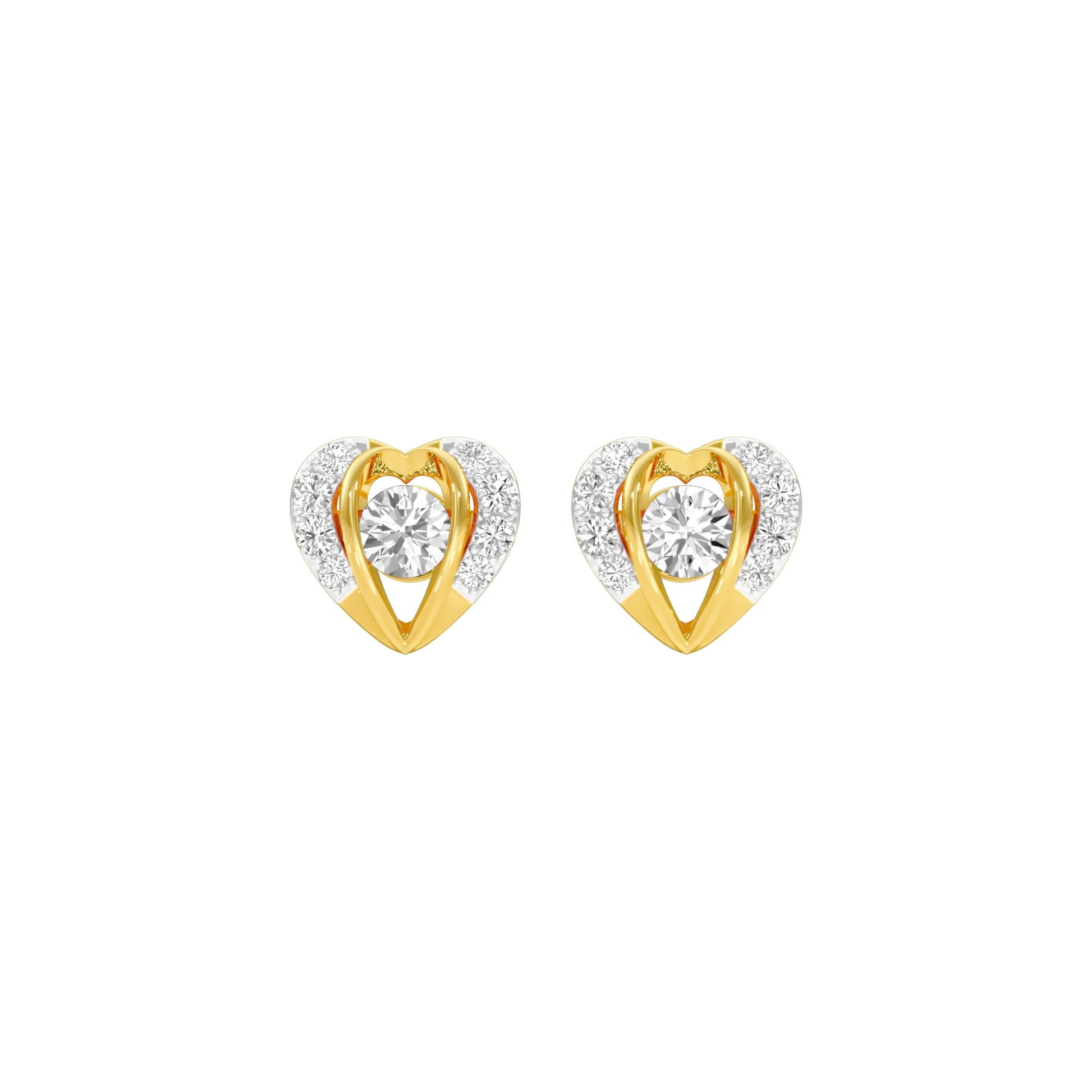 Mini Memento Diamond Stud Earrings 18 KT / Yellow Gold
