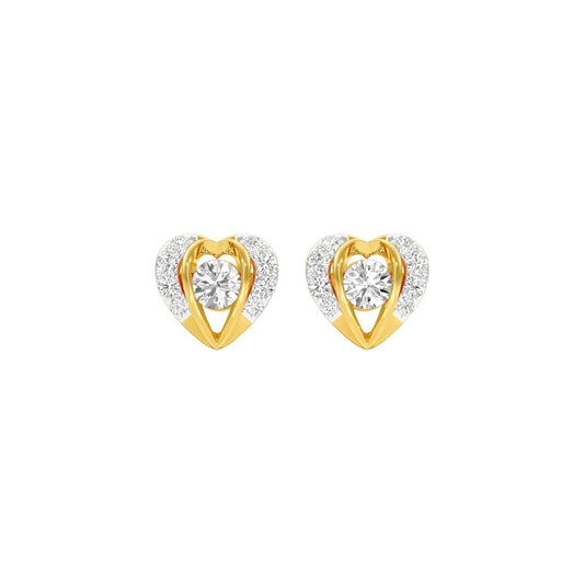 Mini Memento Diamond Stud Earrings 18 KT / Yellow Gold