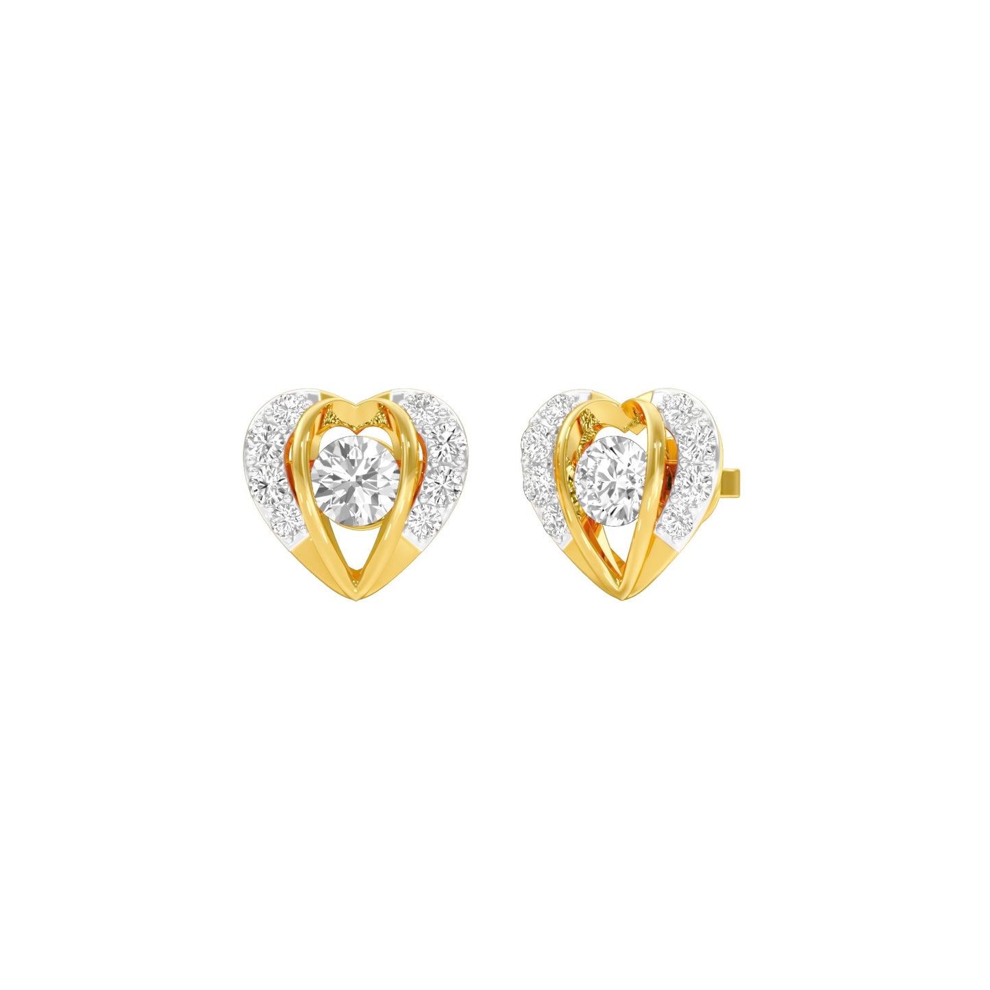 Mini Memento Diamond Stud Earrings 18 KT / Yellow Gold
