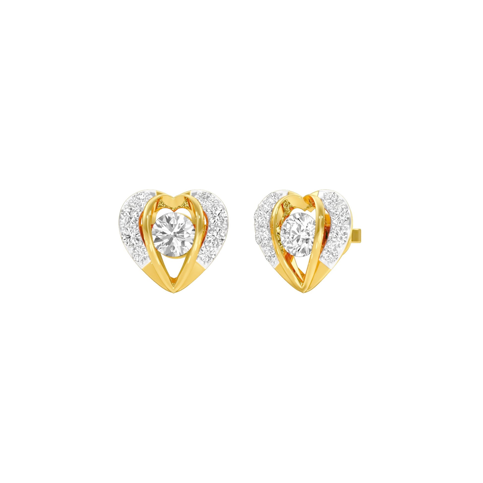 Mini Memento Diamond Stud Earrings 18 KT / Yellow Gold