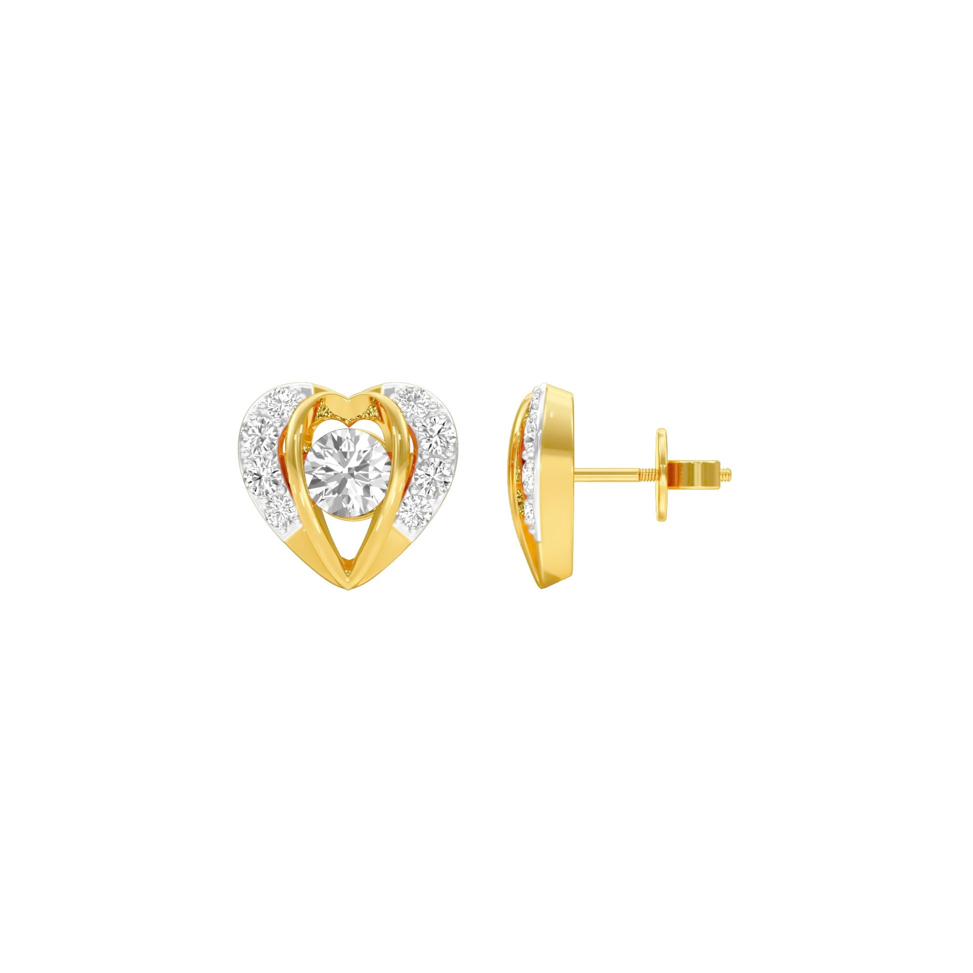 Mini Memento Diamond Stud Earrings 18 KT / Yellow Gold