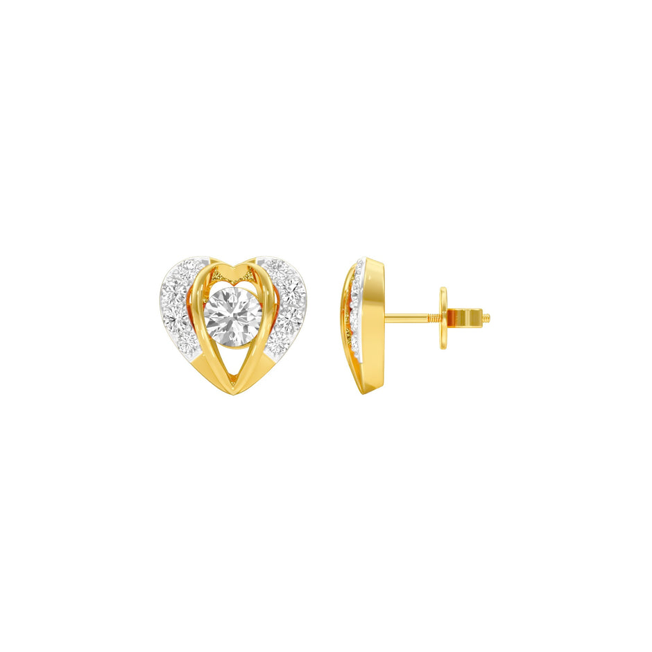 Mini Memento Diamond Stud Earrings 18 KT / Yellow Gold