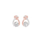 Unfolded Sparkle Diamond Stud Earrings 18 KT / Rose Gold