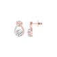 Unfolded Sparkle Diamond Stud Earrings 18 KT / Rose Gold