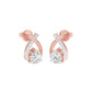 Unfolded Sparkle Diamond Stud Earrings 18 KT / Rose Gold