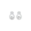 Unfolded Sparkle Diamond Stud Earrings 18 KT / White Gold