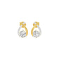 Unfolded Sparkle Diamond Stud Earrings 18 KT / Yellow Gold