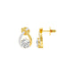 Unfolded Sparkle Diamond Stud Earrings 18 KT / Yellow Gold