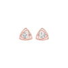 Prism Rolls Diamond Stud Earrings 18 KT / Rose Gold
