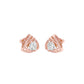Prism Rolls Diamond Stud Earrings 18 KT / Rose Gold