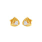 Prism Rolls Diamond Stud Earrings 18 KT / Yellow Gold