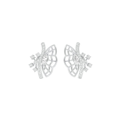 Flying Wings Diamond Stud Earrings 18 KT / White Gold