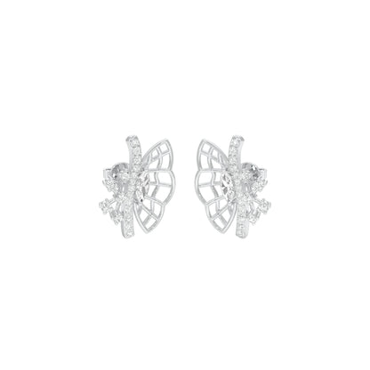 Flying Wings Diamond Stud Earrings 18 KT / White Gold