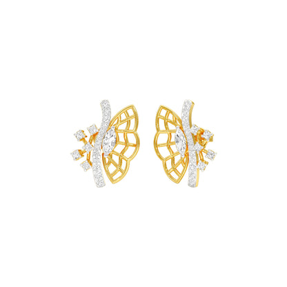 Flying Wings Diamond Stud Earrings 18 KT / Yellow Gold