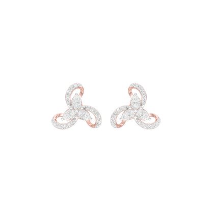 Bloom Luxe Diamond Stud Earrings 18 KT / Rose Gold