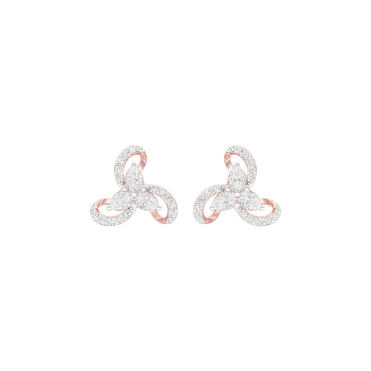 Bloom Luxe Diamond Stud Earrings 18 KT / Rose Gold