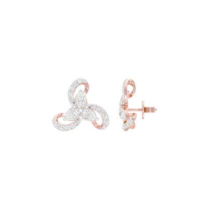 Bloom Luxe Diamond Stud Earrings 18 KT / Rose Gold