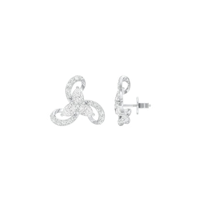 Bloom Luxe Diamond Stud Earrings 18 KT / White Gold