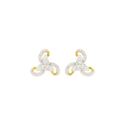 Bloom Luxe Diamond Stud Earrings 18 KT / Yellow Gold
