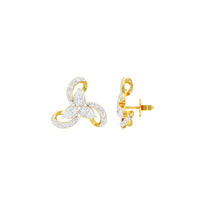 Bloom Luxe Diamond Stud Earrings 18 KT / Yellow Gold