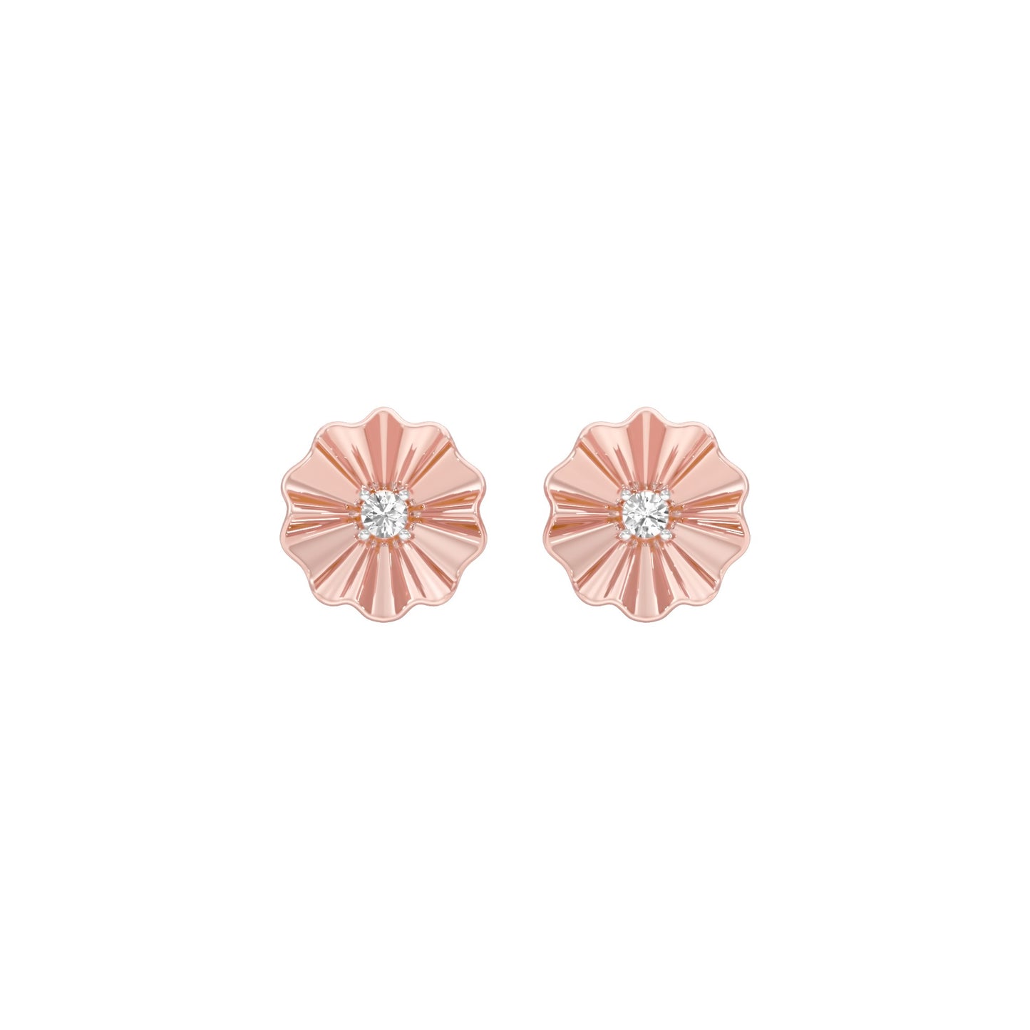 Sunflare Diamond Stud Earrings 18 KT / Rose Gold