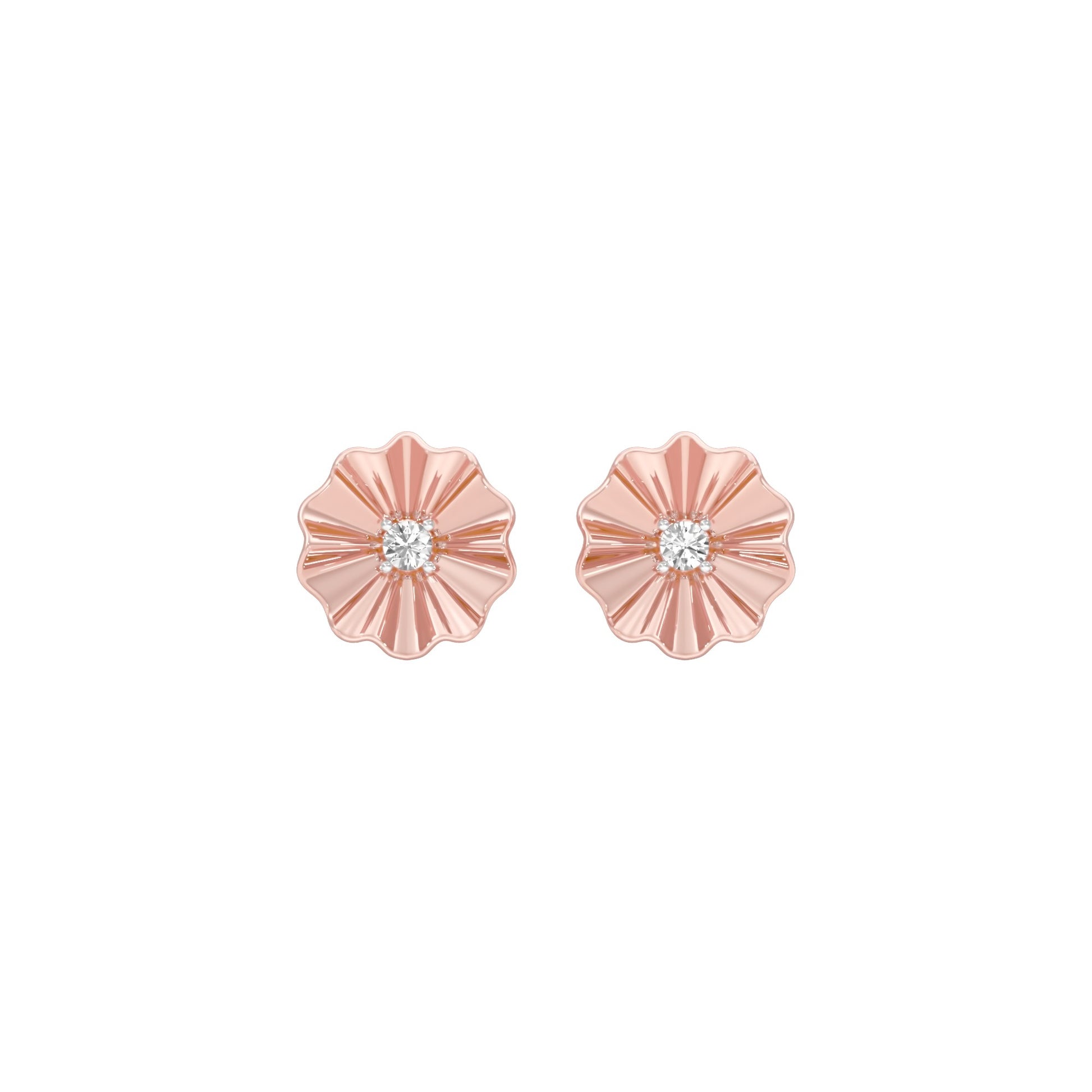 Sunflare Diamond Stud Earrings 18 KT / Rose Gold