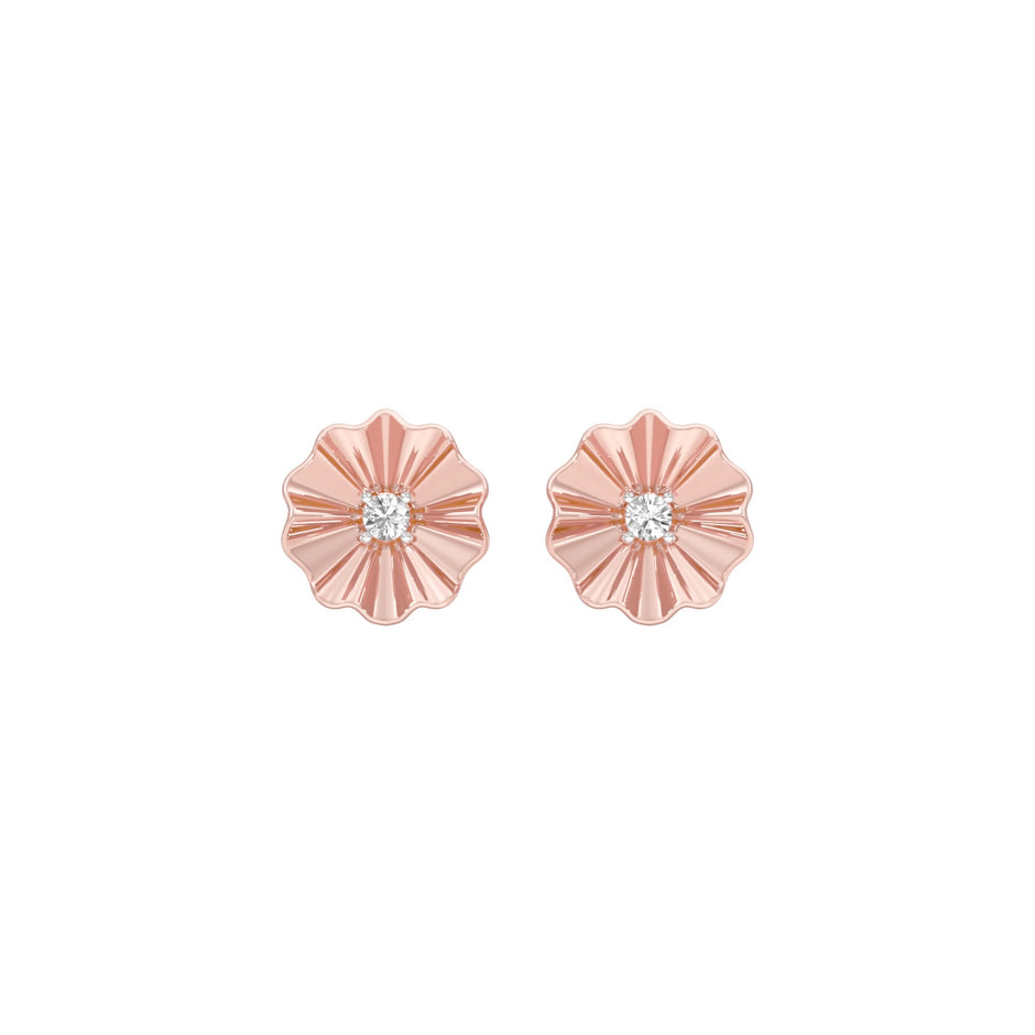 Sunflare Diamond Stud Earrings 18 KT / Rose Gold