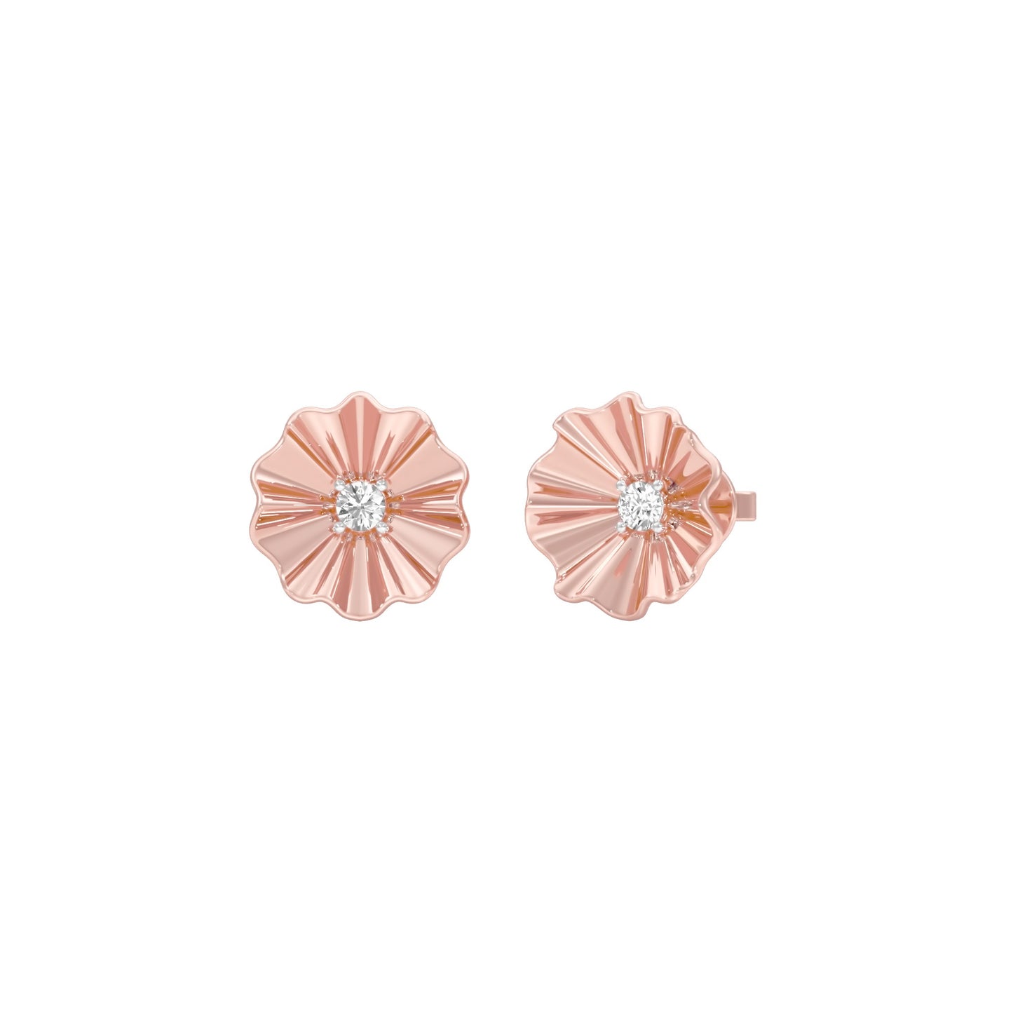 Sunflare Diamond Stud Earrings 18 KT / Rose Gold