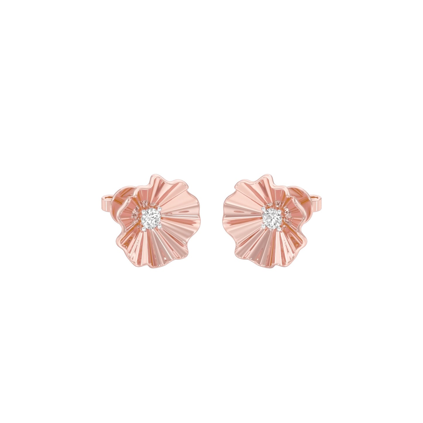Sunflare Diamond Stud Earrings 18 KT / Rose Gold