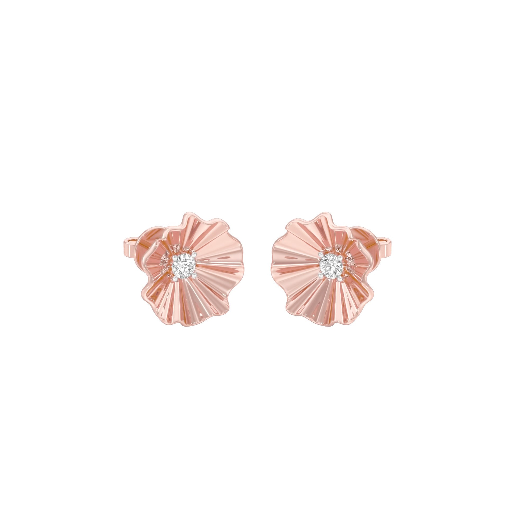 Sunflare Diamond Stud Earrings 18 KT / Rose Gold