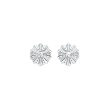 Sunflare Diamond Stud Earrings 18 KT / White Gold