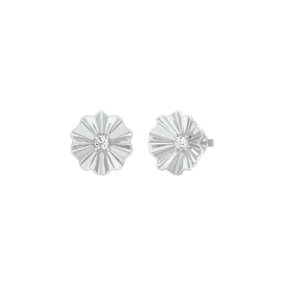 Sunflare Diamond Stud Earrings 18 KT / White Gold