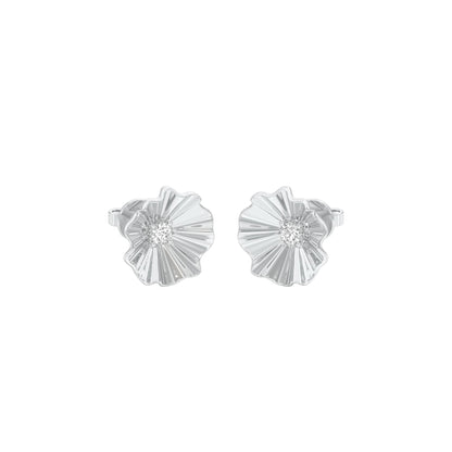 Sunflare Diamond Stud Earrings 18 KT / White Gold