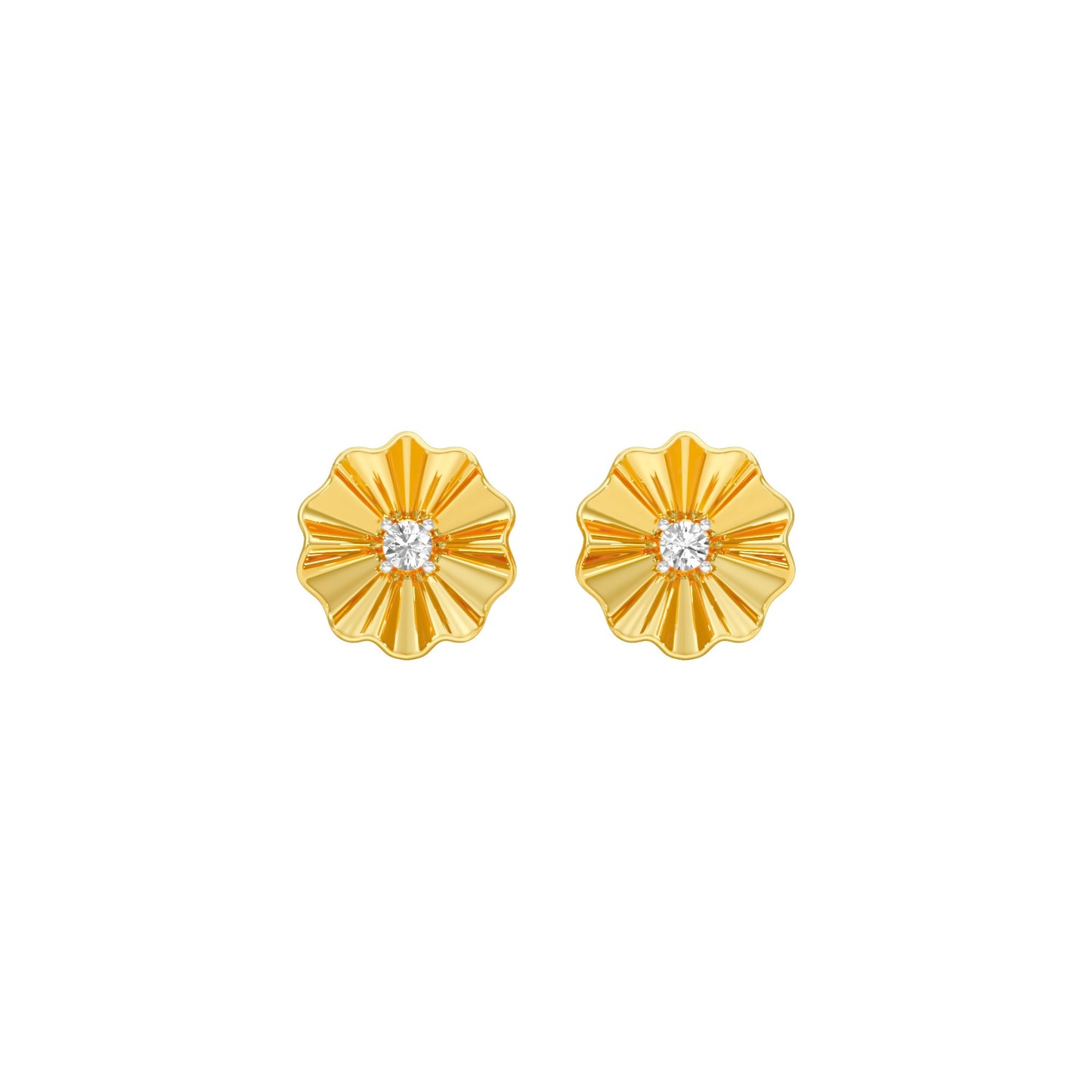 Sunflare Diamond Stud Earrings 18 KT / Yellow Gold