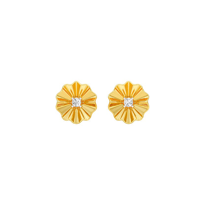 Sunflare Diamond Stud Earrings 18 KT / Yellow Gold