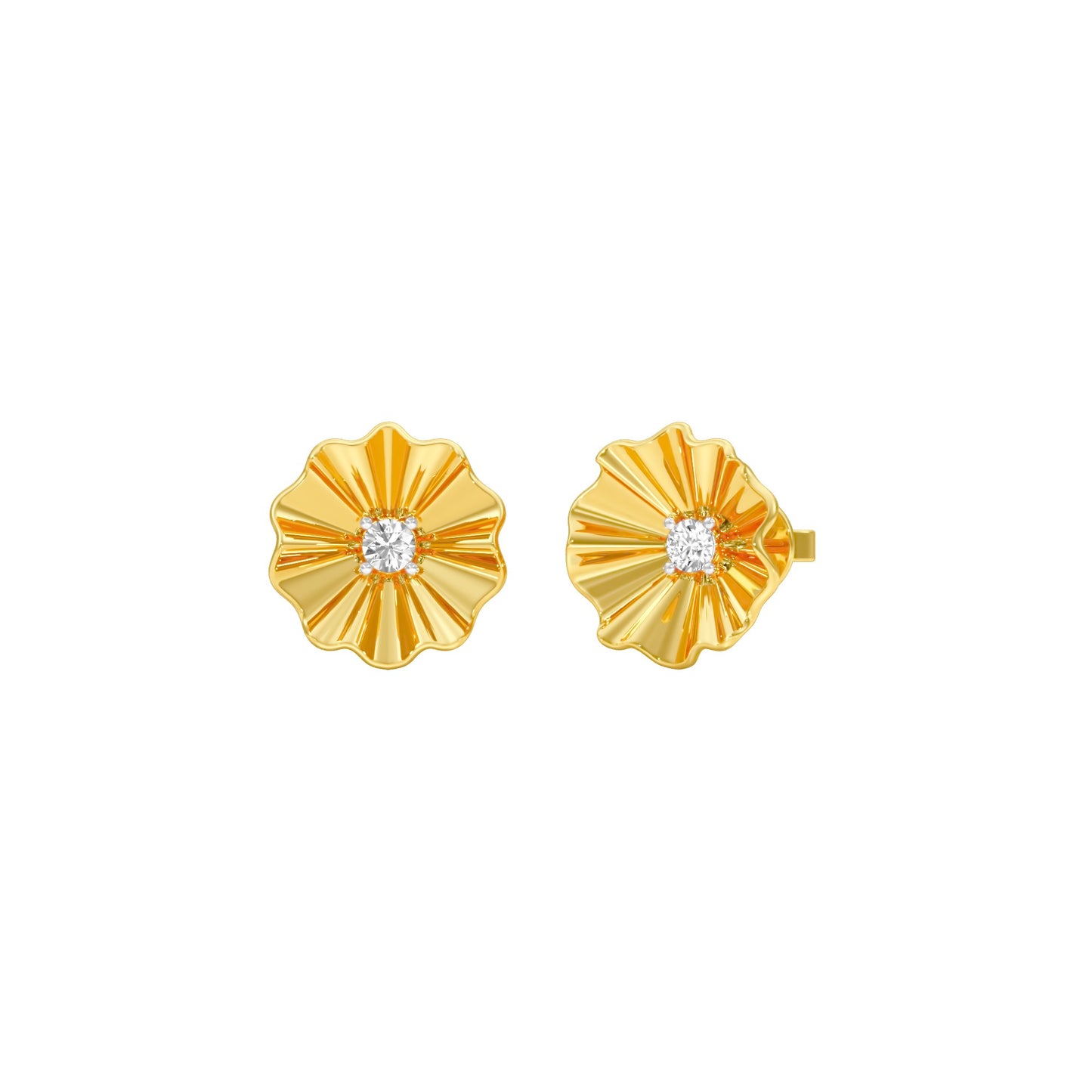 Sunflare Diamond Stud Earrings 18 KT / Yellow Gold