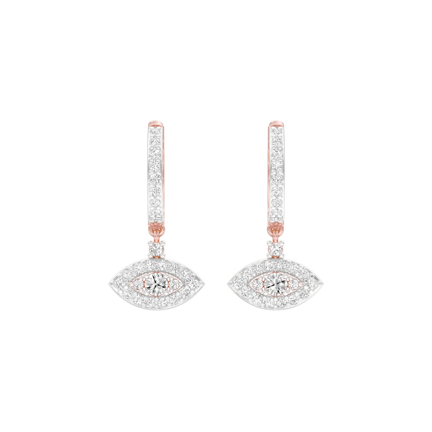 Prism Trail Diamond Drop Earrings 18 KT / Rose Gold