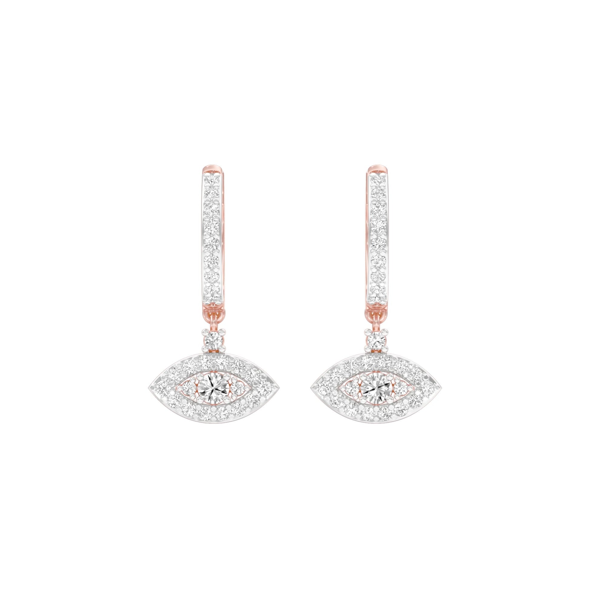 Prism Trail Diamond Drop Earrings 18 KT / Rose Gold
