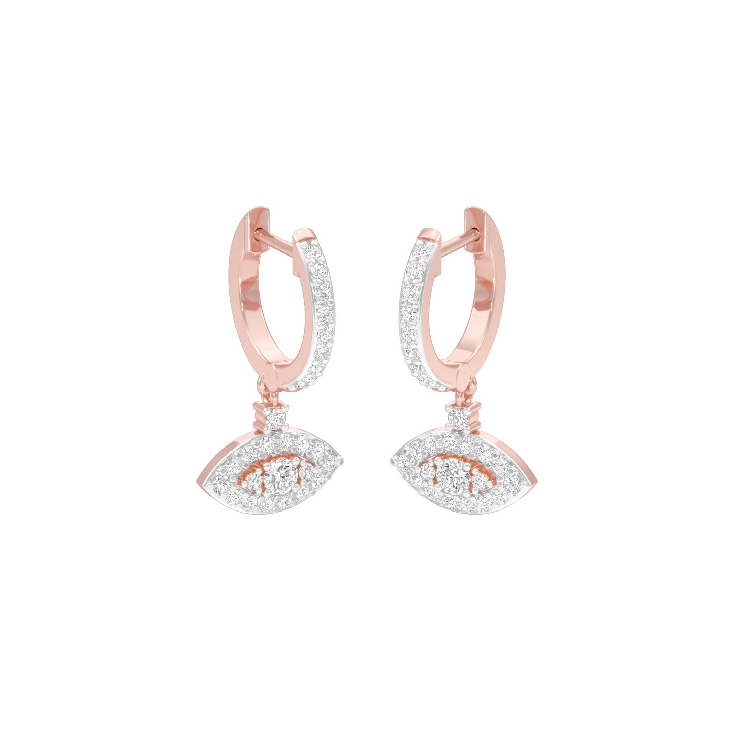 Prism Trail Diamond Drop Earrings 18 KT / Rose Gold